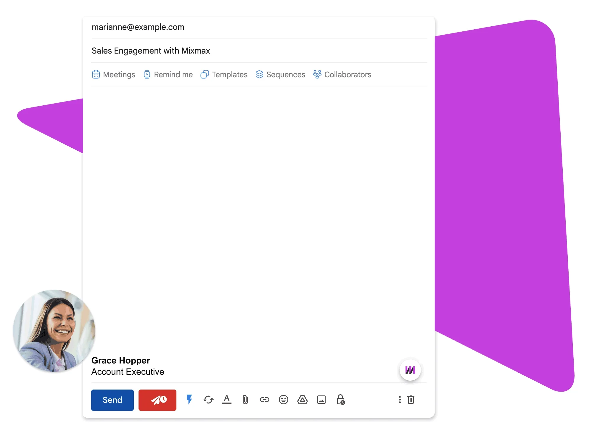 Inserting calendar availability into an email