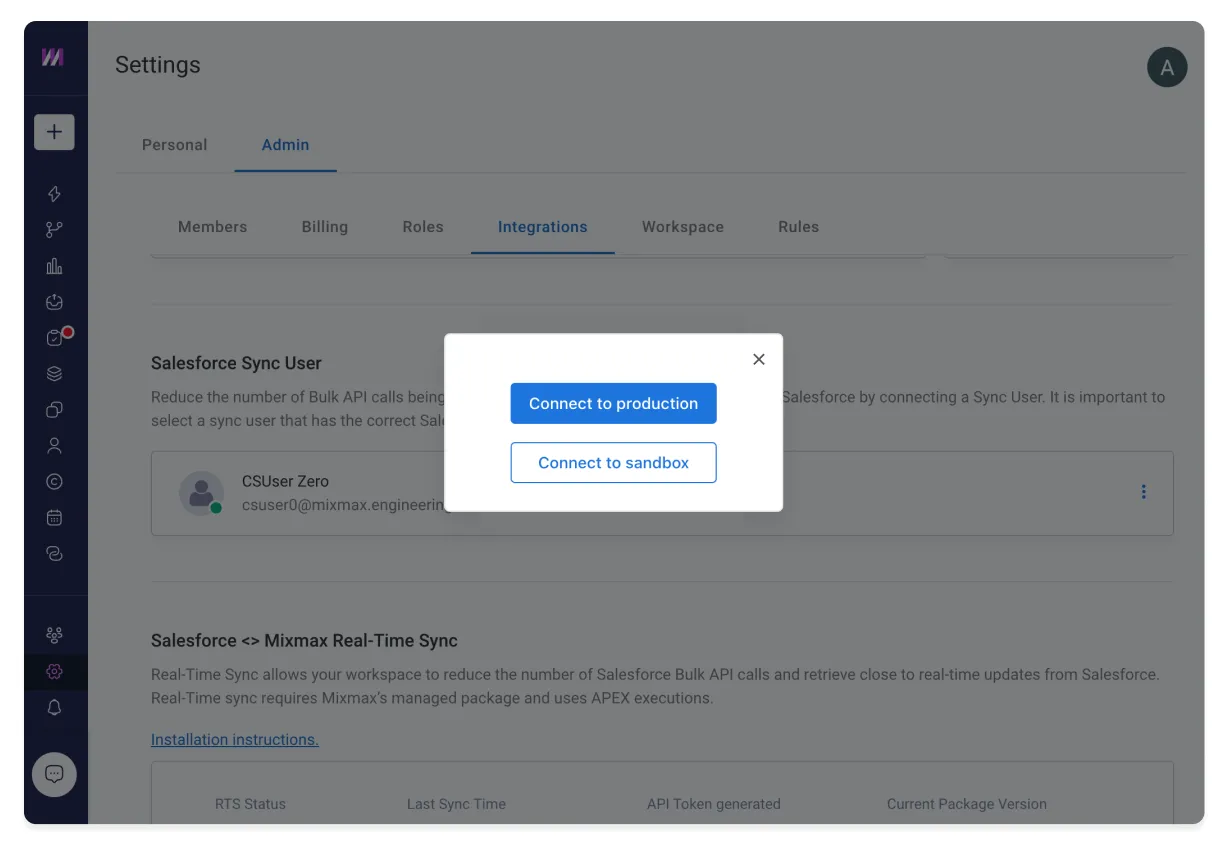 Connect workspace to sandbox-1