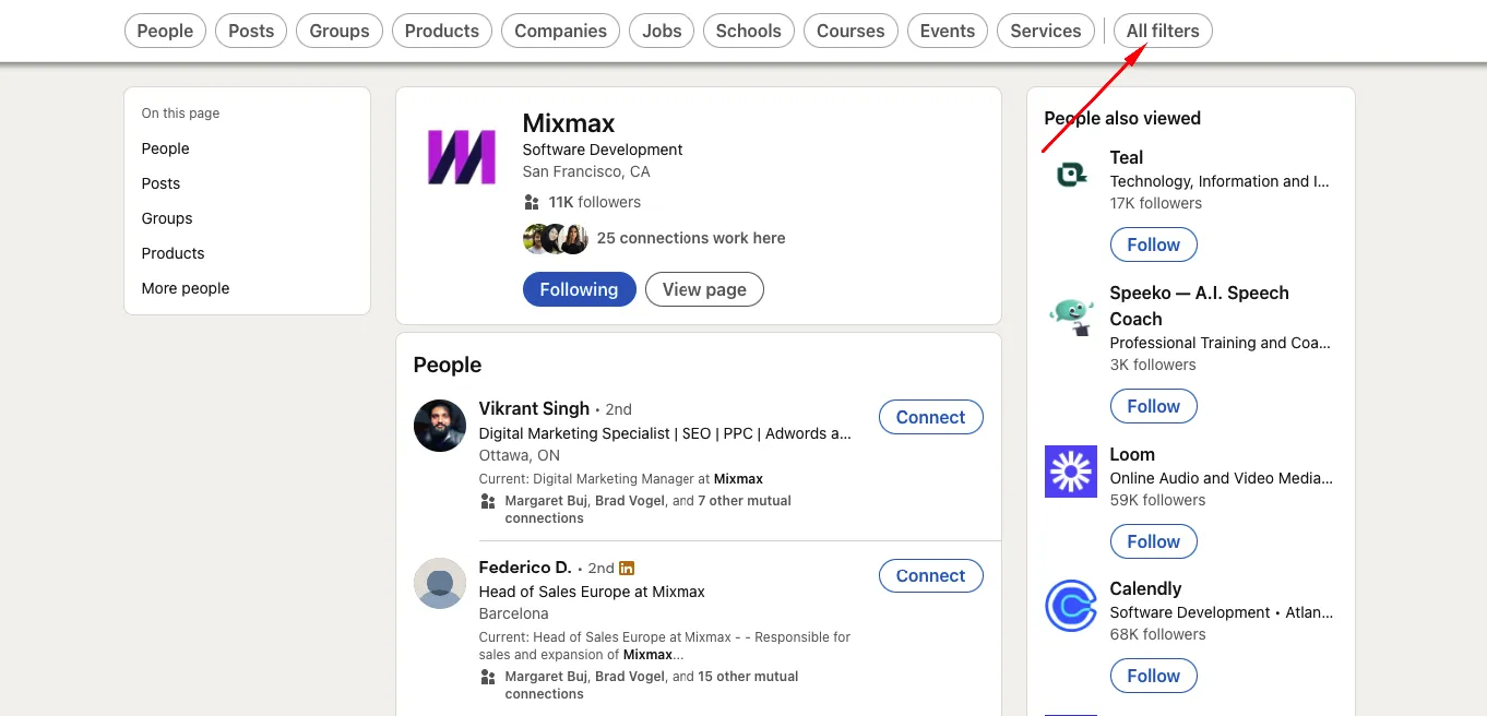 Mixmax LinkedIn