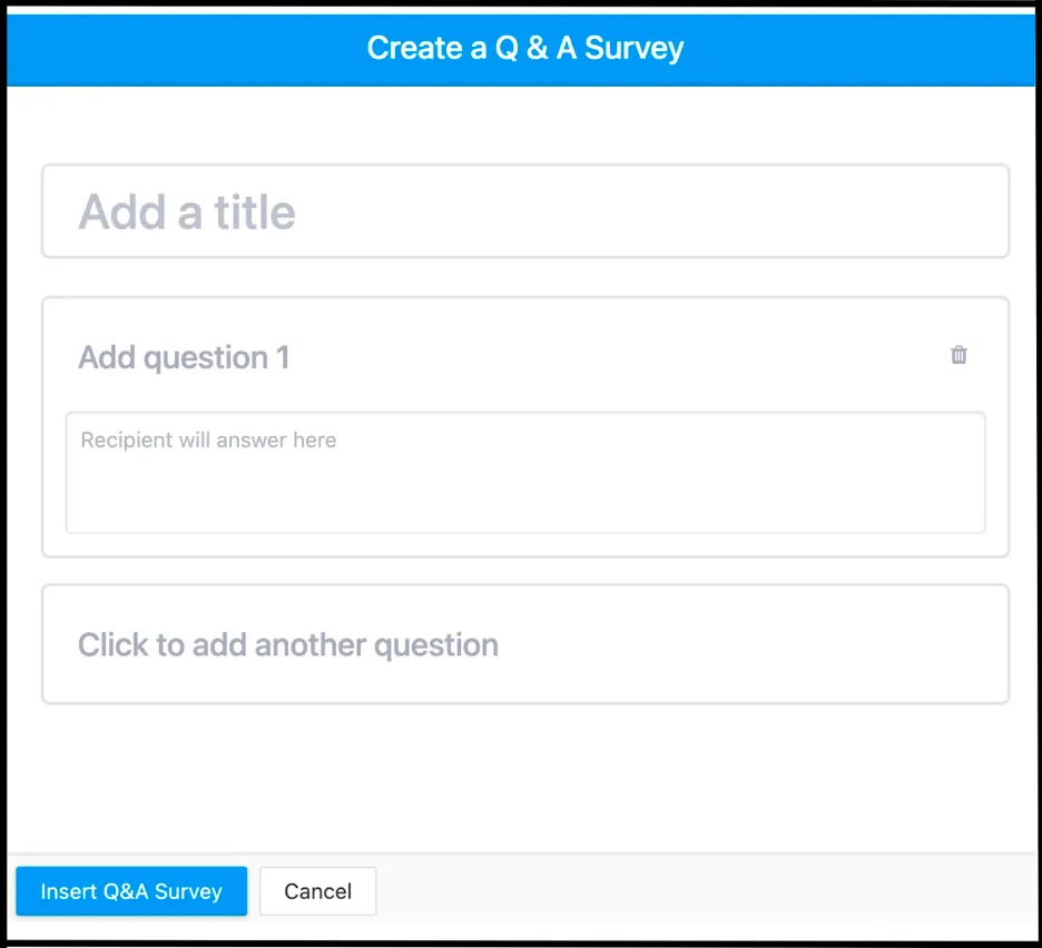 Q&A survey
