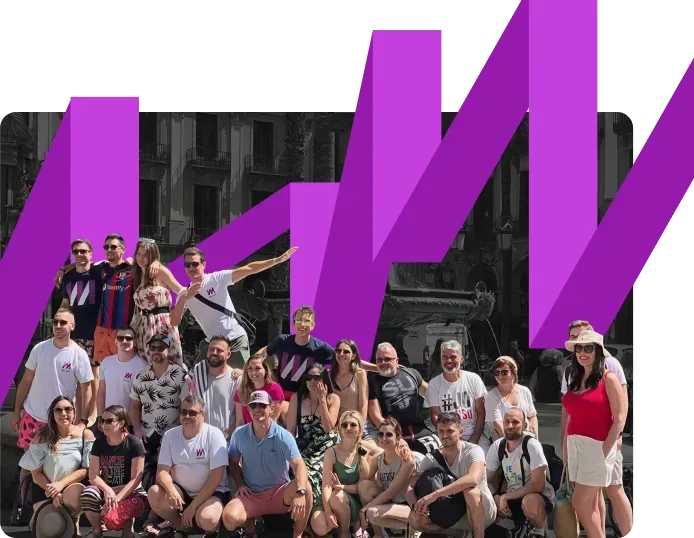 The Mixmax team gathered for a group photo