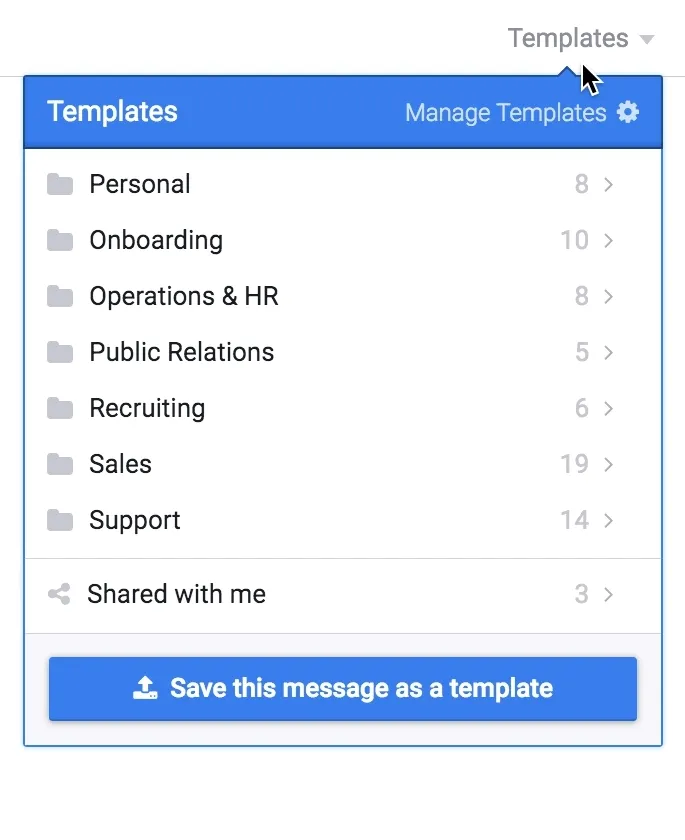 template folder navigation