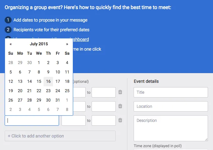 Effortless Group Scheduling with Event Polls
