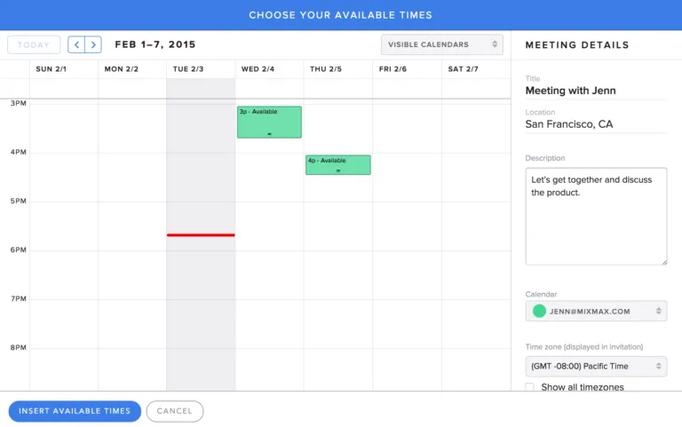 Calendar sharing