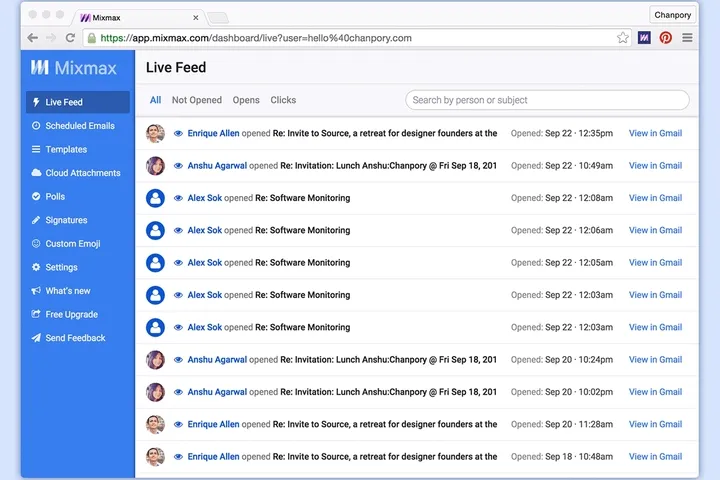 All Your Email Analytics, Live Updating in One Place