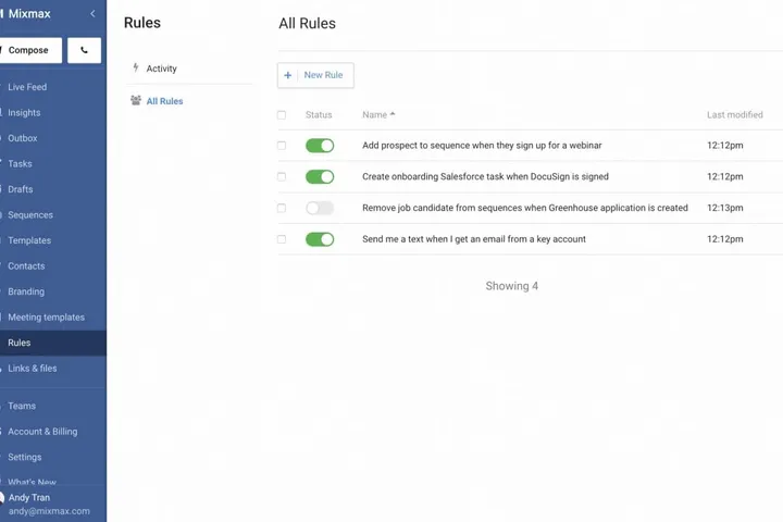 10x your team’s productivity with Mixmax Rules