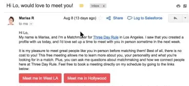 Three Day Rule email example Three Day Rule email example