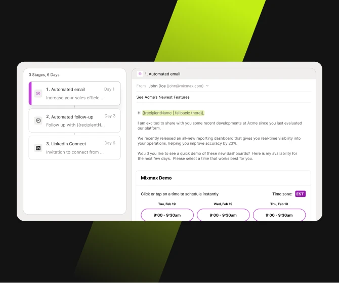 Engagement Copilot email with an AI follow-up insight