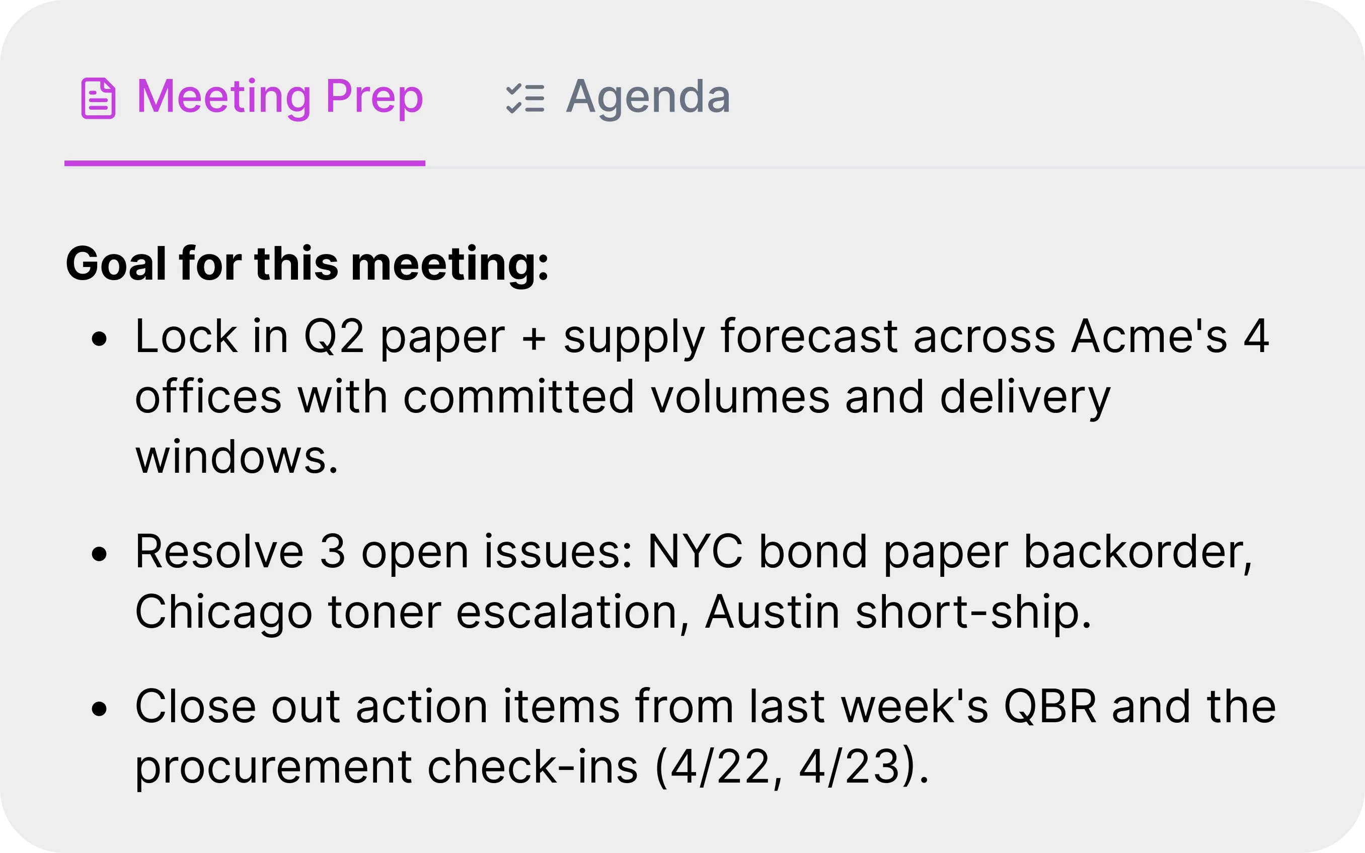 Meeting Copilot — synced meeting notes