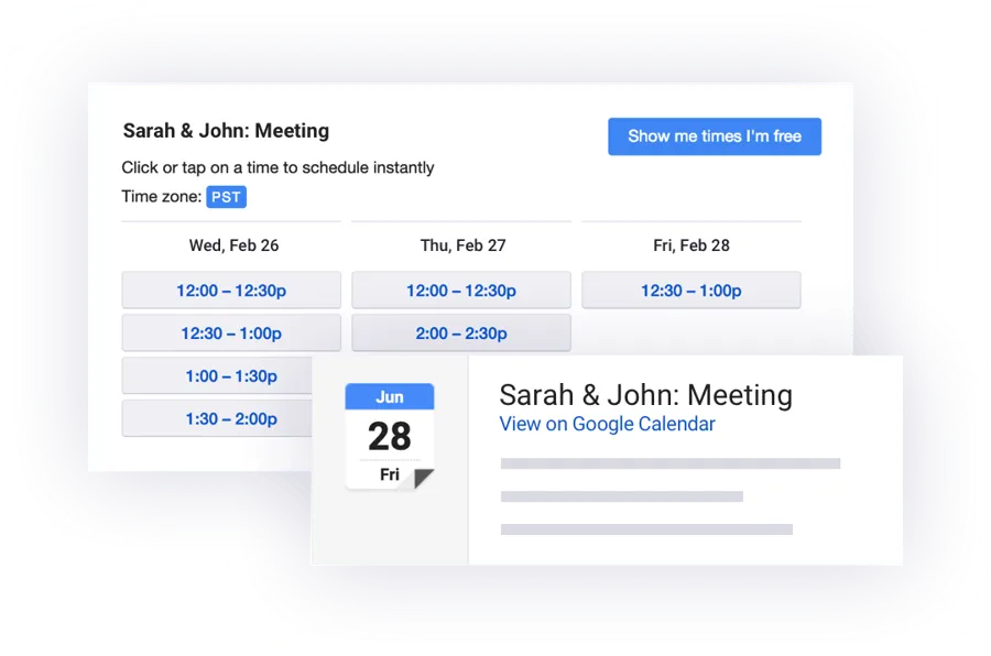 Mixmax easy scheduling flow letting customers book a QBR directly from email