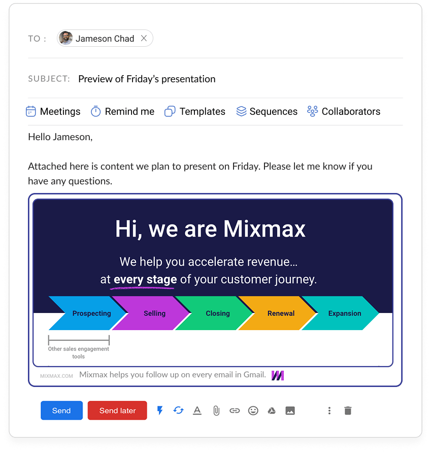 Impress people with embedded documents