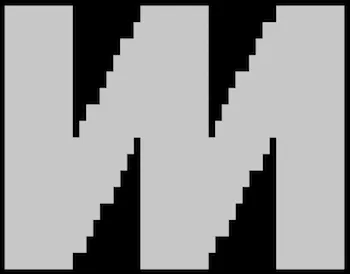 A pixellated Mixmax logo