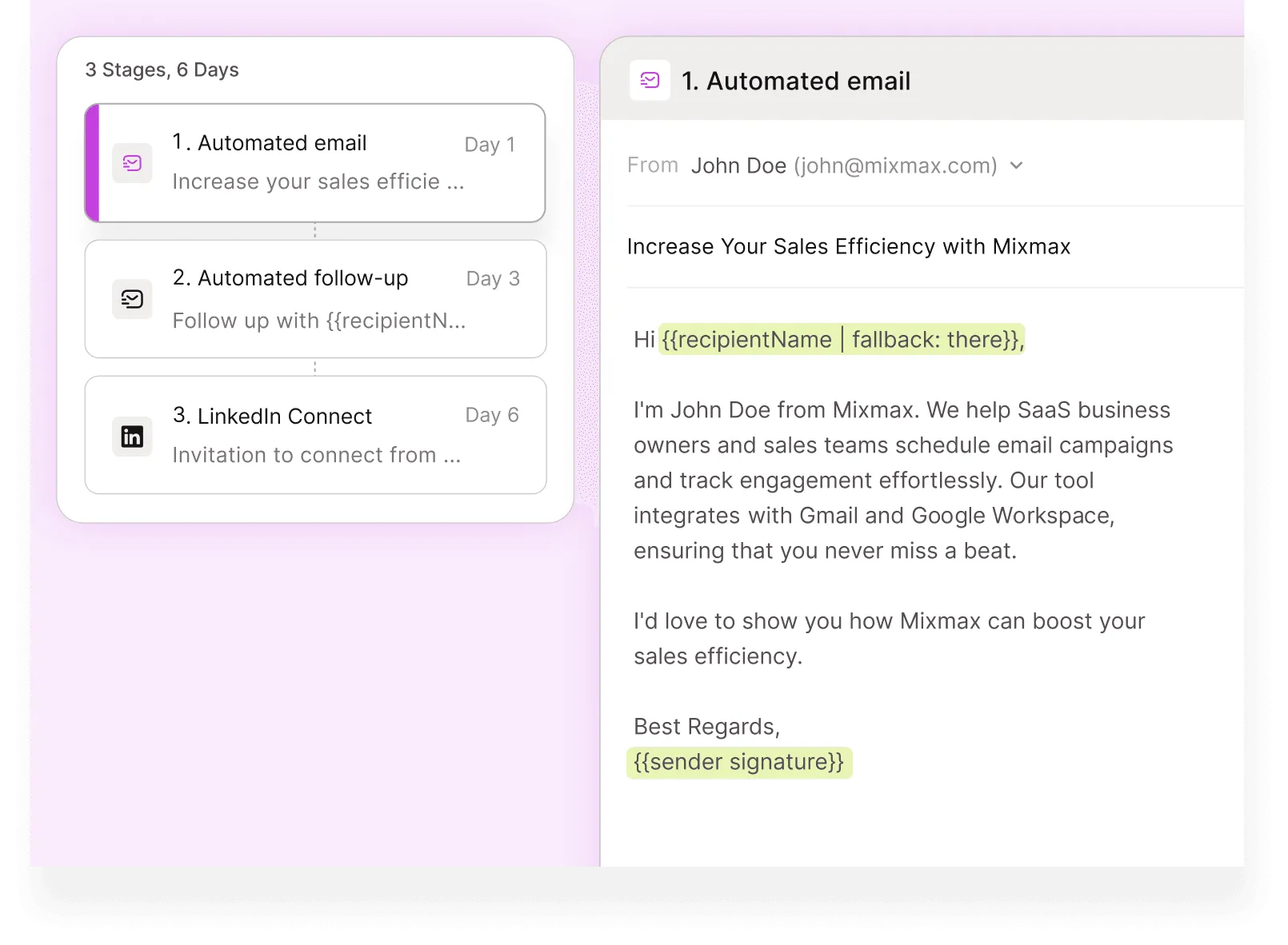 Multi-step outreach sequence guided by Engagement Copilot