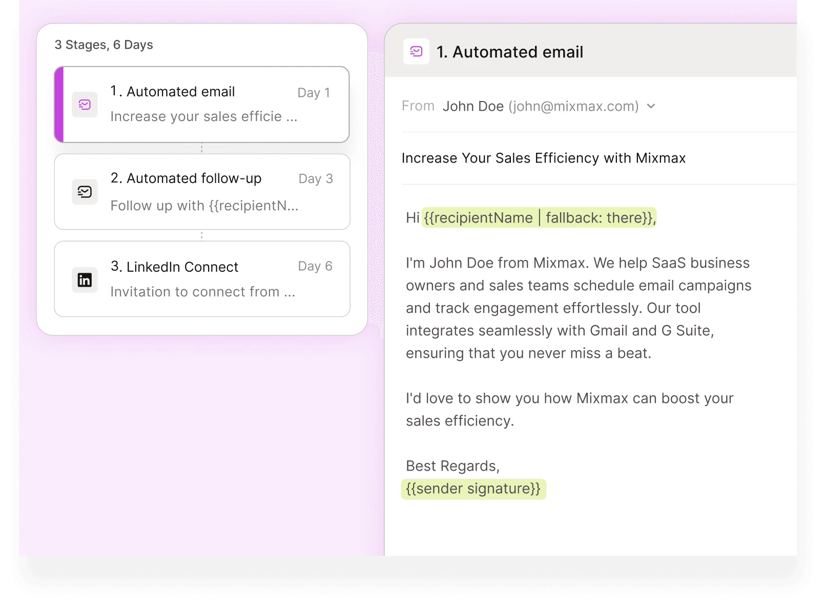 Multi-step outreach sequence guided by Engagement Copilot