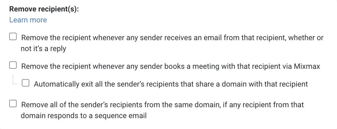Exit from domain