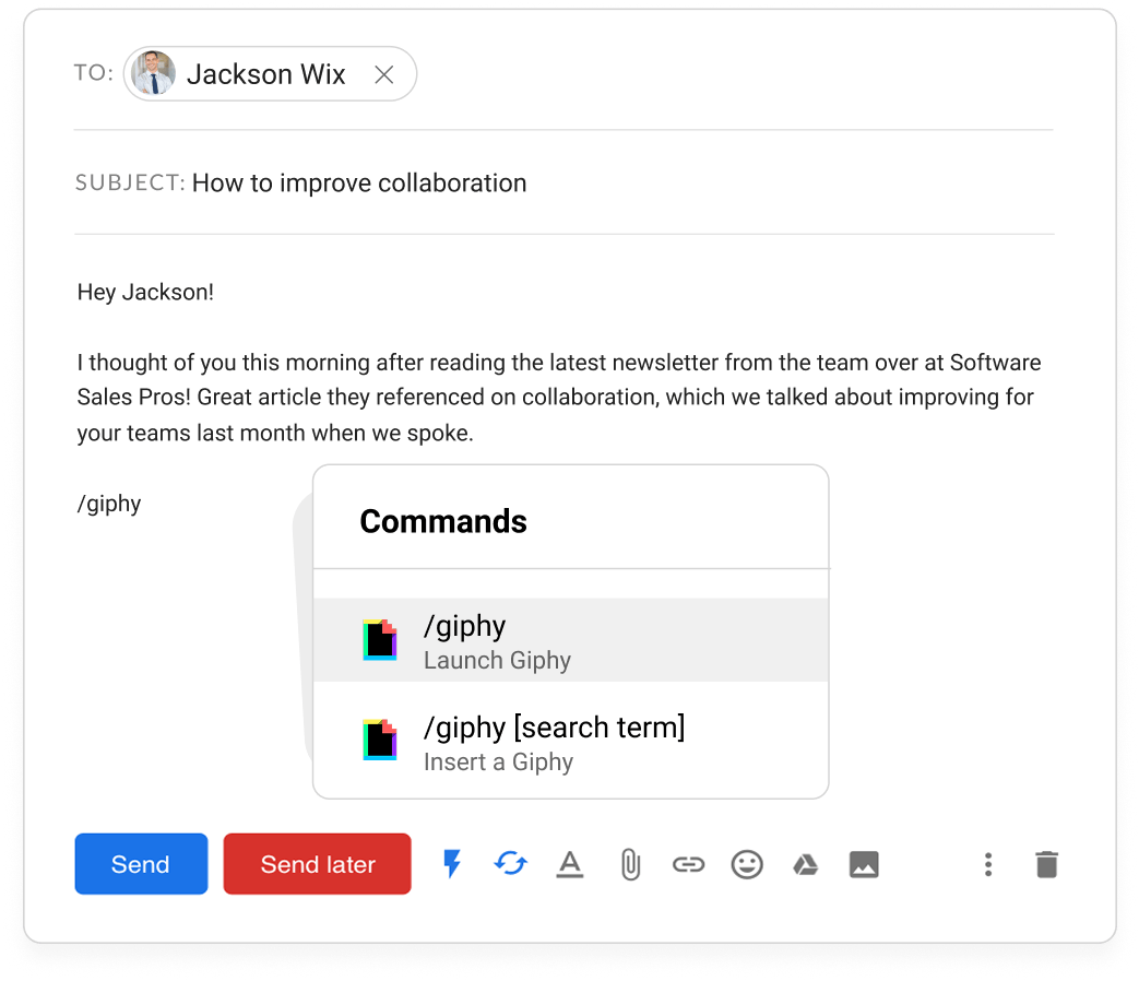 Insert a GIF with a quick keystroke