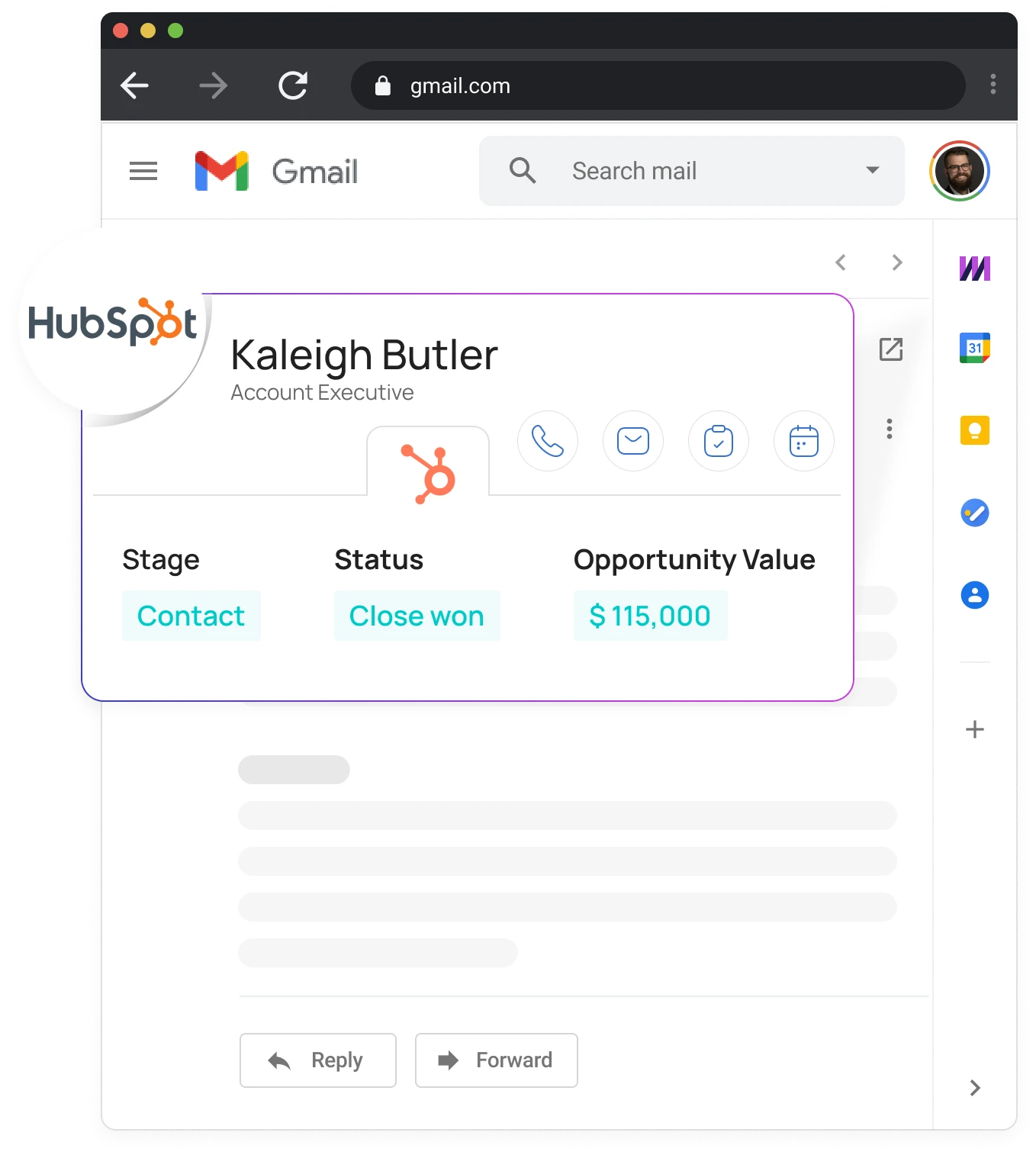 Mixmax HubSpot integration — email activity synced to HubSpot contacts