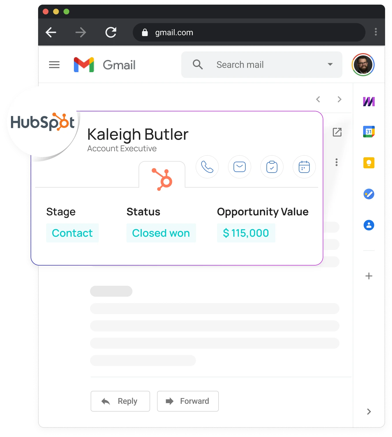 Mixmax HubSpot integration — email activity synced to HubSpot contacts