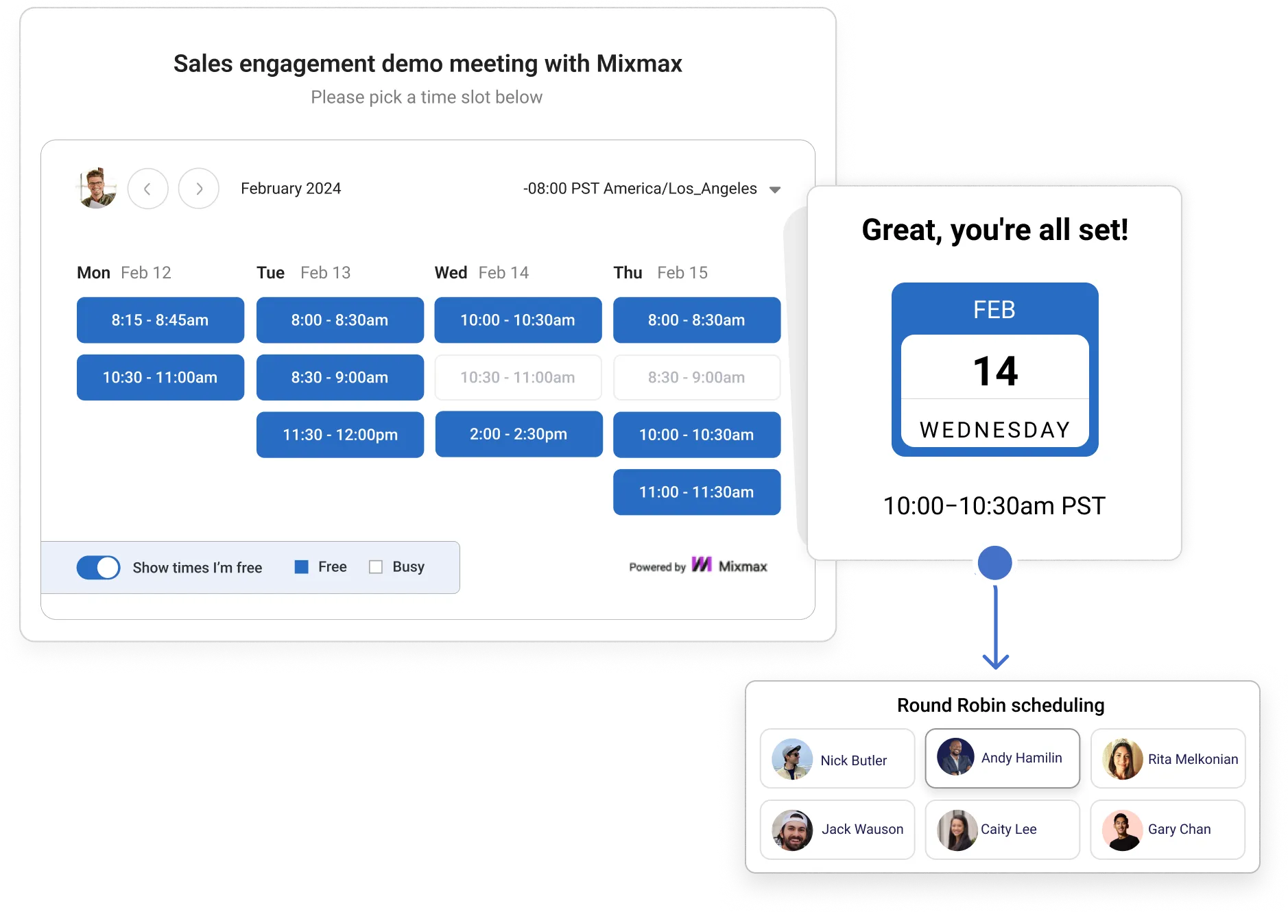Inbound Lead Routing — one-click meeting scheduling from email