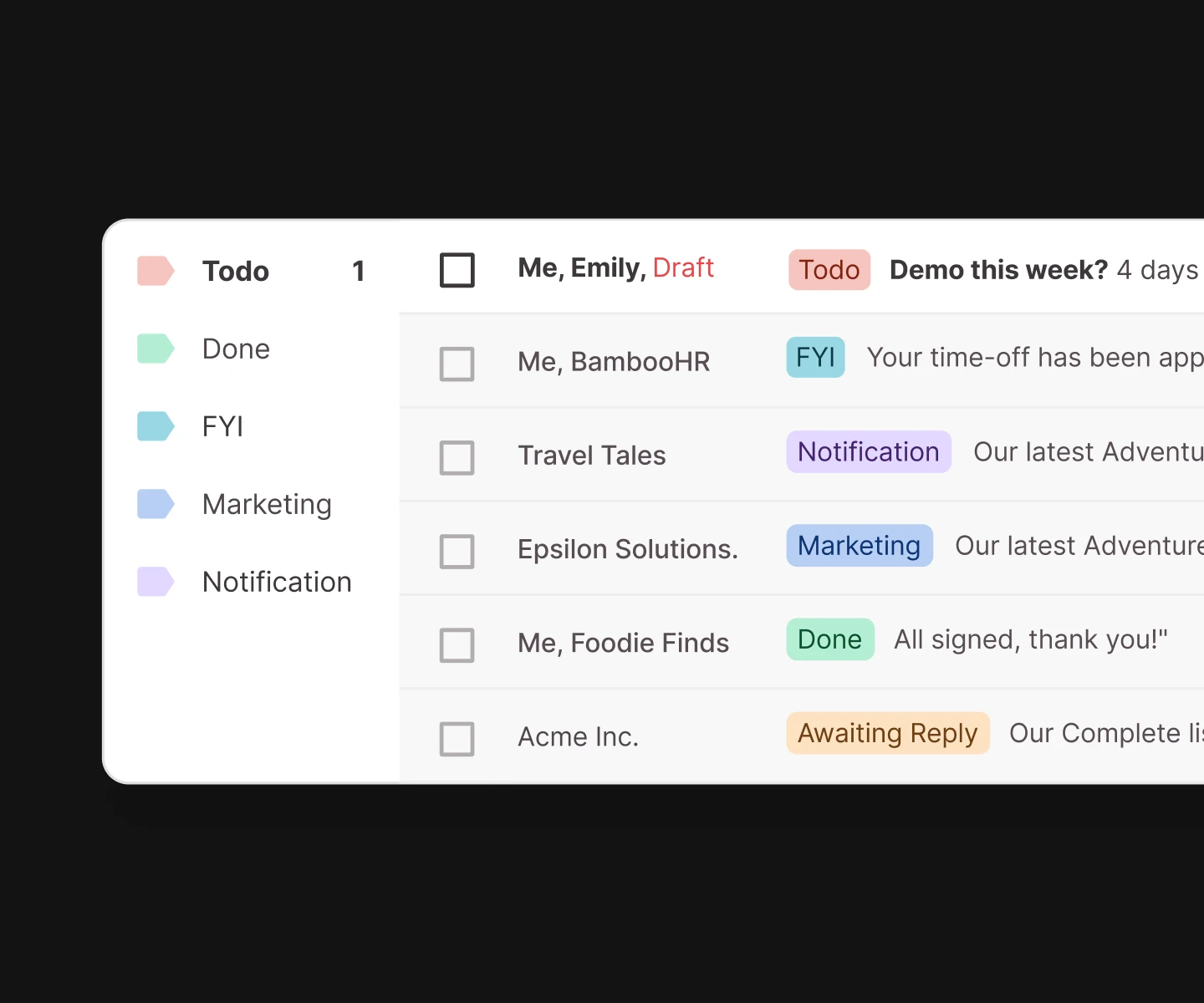 Inbox Copilot organizing and prioritizing emails