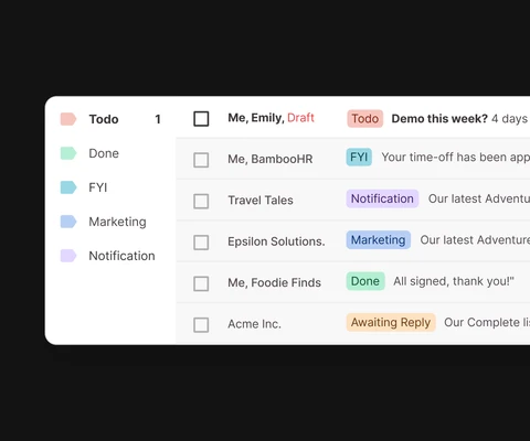 Inbox Copilot organizing and prioritizing emails