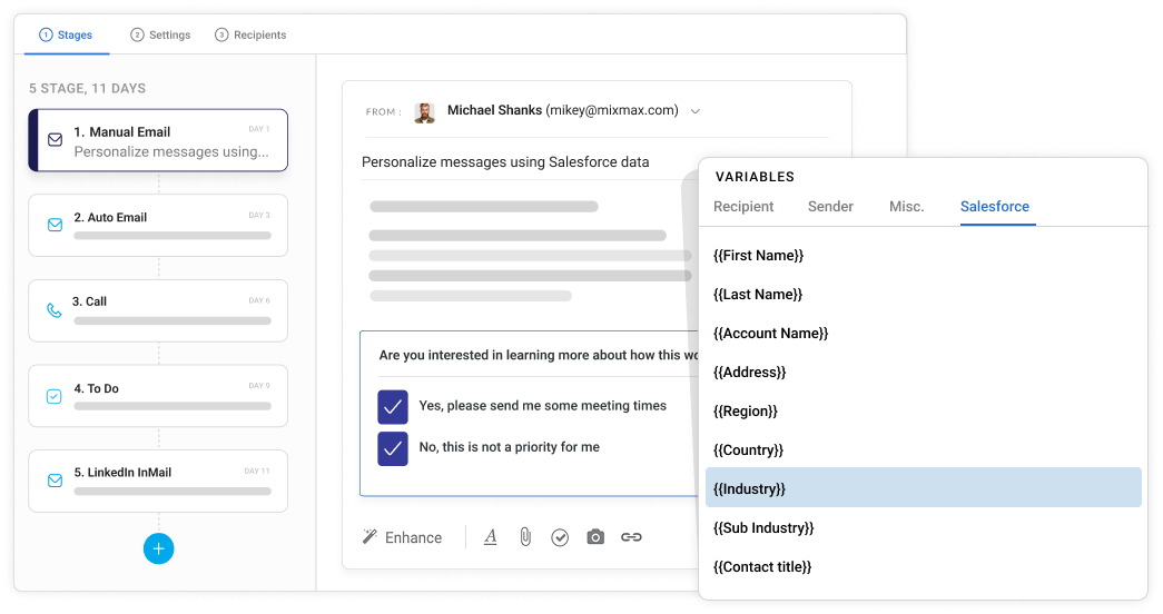 Personalize messages