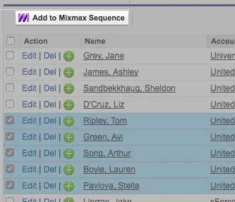 Add to Sequence button