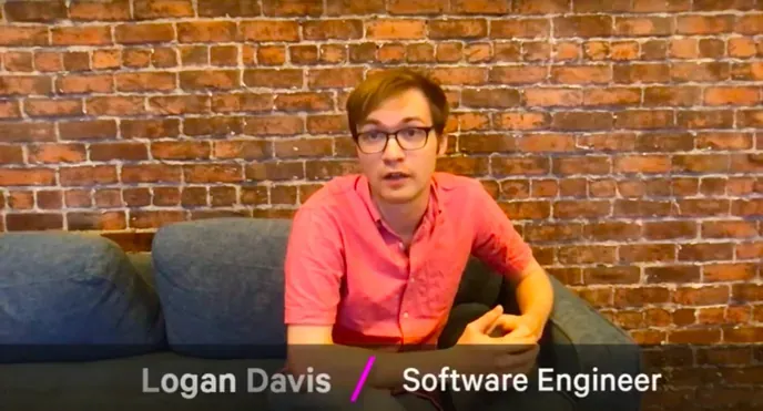 Video: software engineer Logan Davis introducing Mixmax Salesforce action buttons to camera