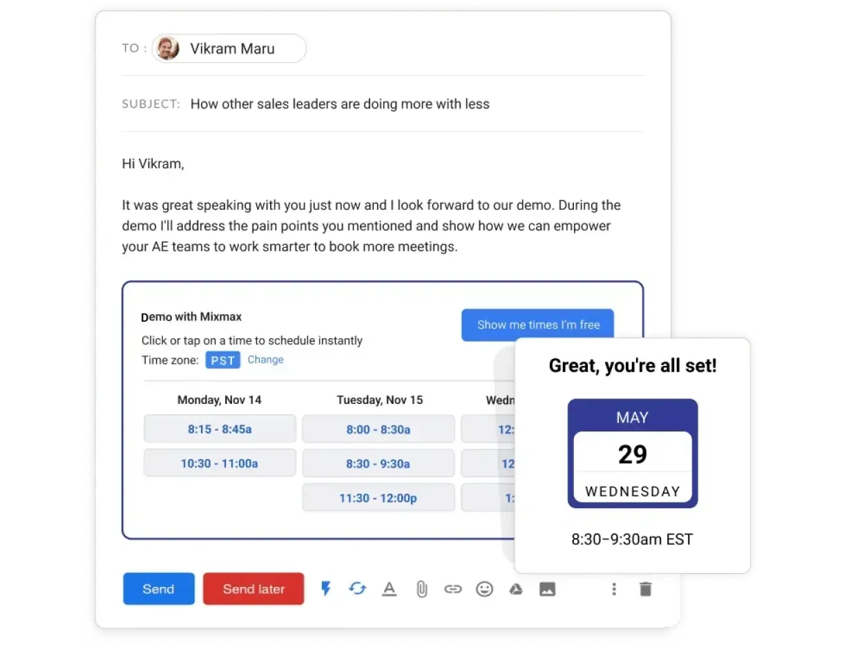 Email enhancements (Share availability)