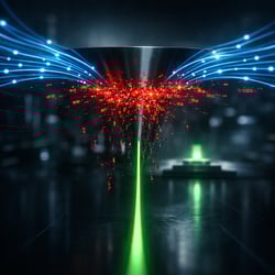 Abstract 3D visualization of a broken sales funnel showing why outbound sales are not working and how to improve outbound conversion rates for VP Sales.