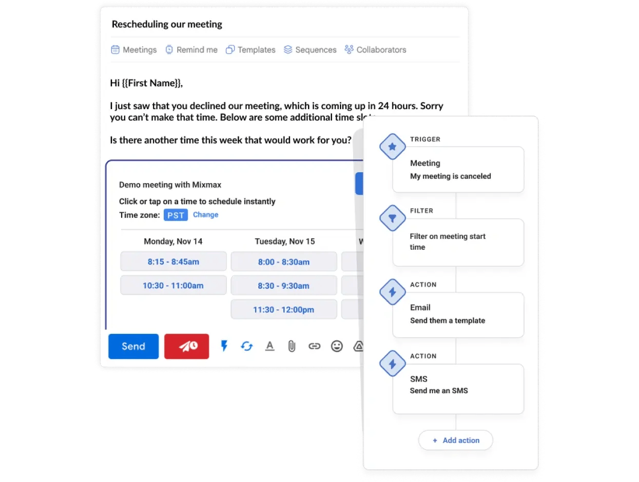 Calendaring (Reminders & Auto-reschedule)