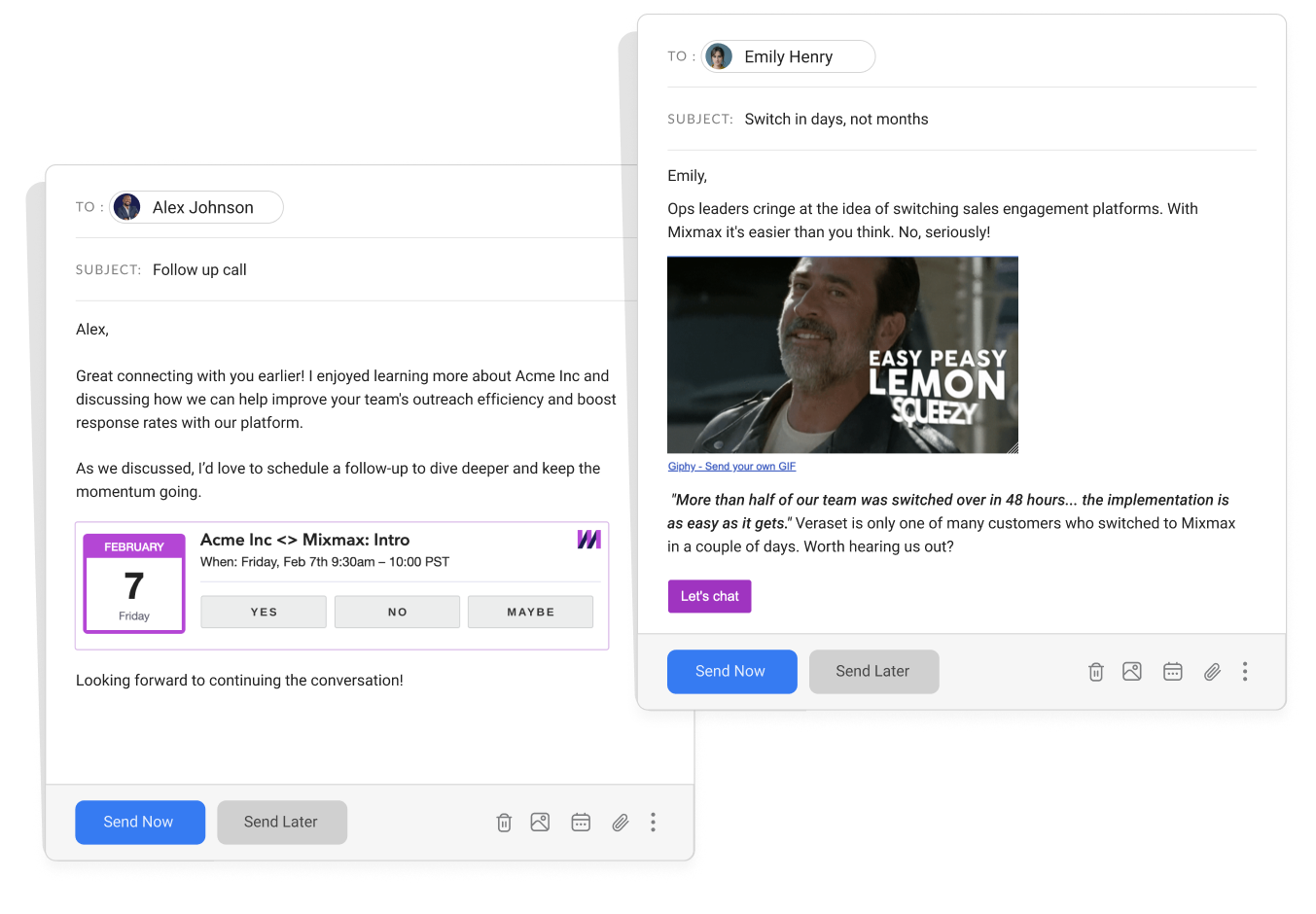 Email enhancements (Calendar invite & CTA Button)