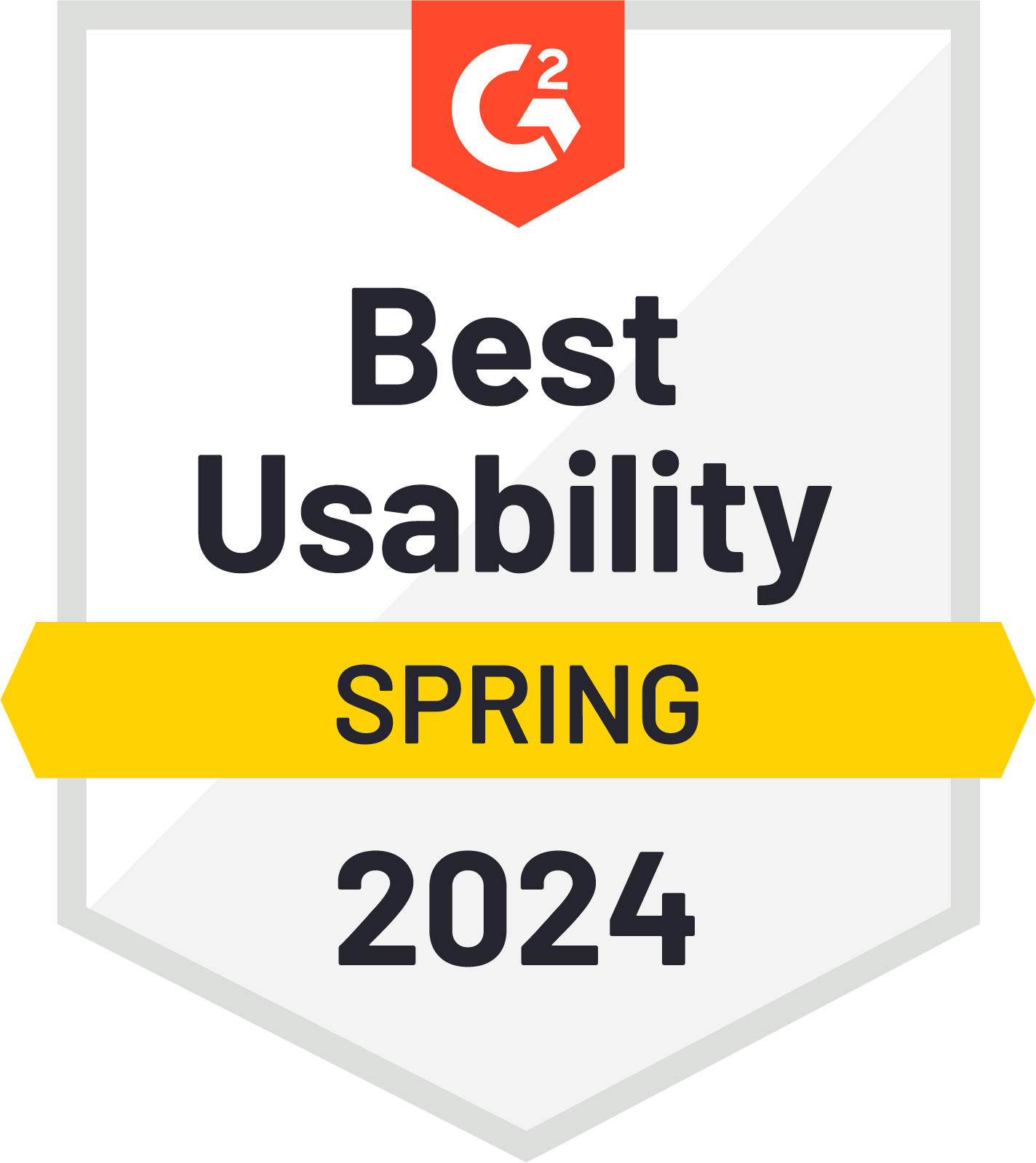 G2 Badge Best Usability  spring 2024