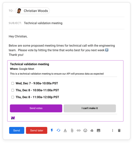 Google Calendar integration - Group meeting