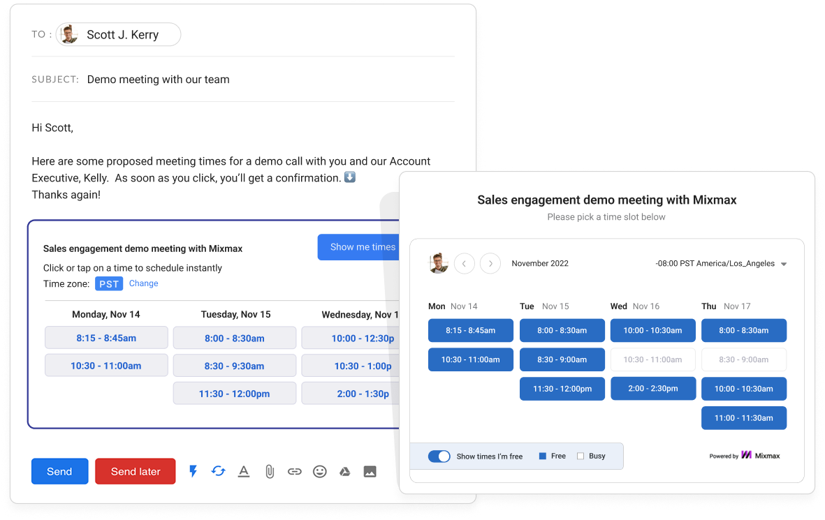 Google Calendar integration - Scheduling