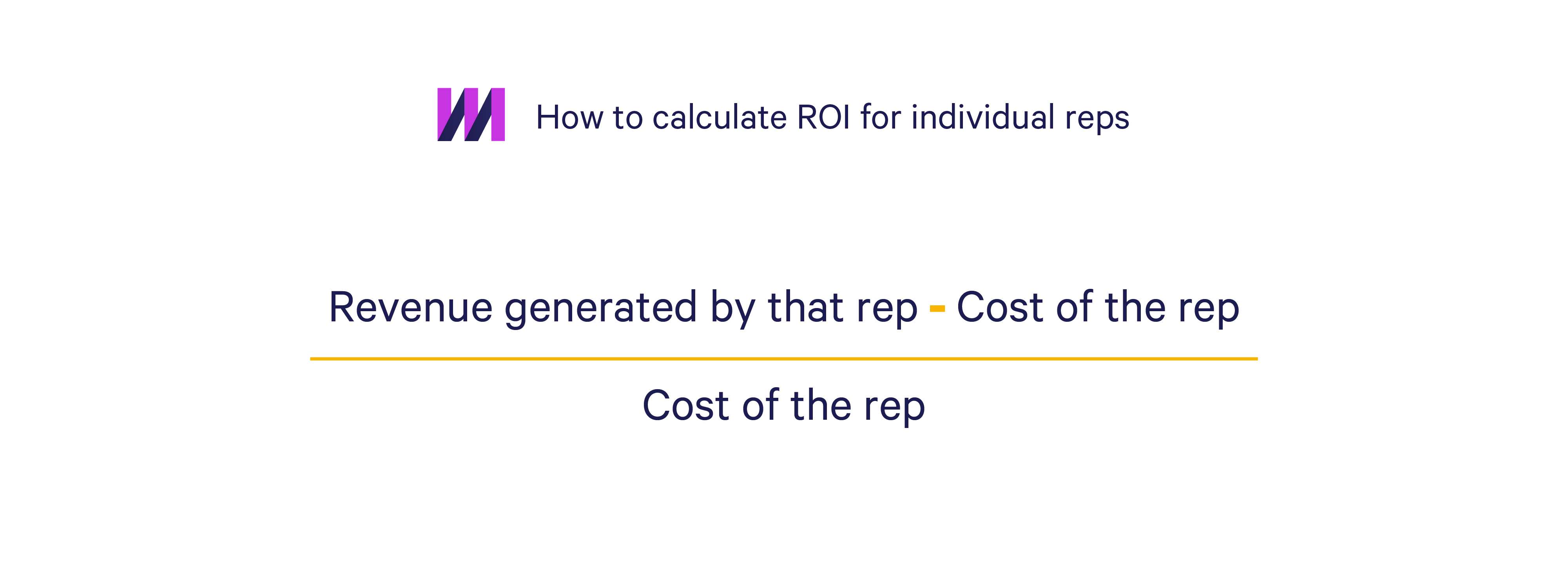 How to calculate ROI for individual reps