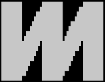 A pixellated Mixmax logo