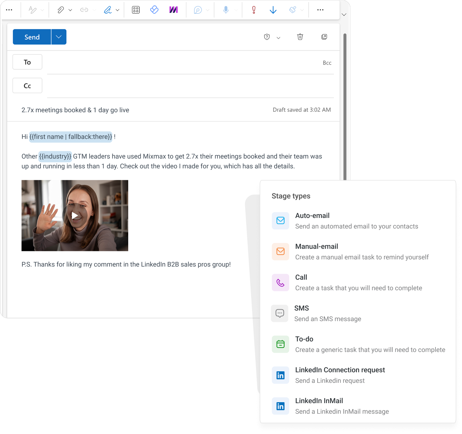 Outlook integration - Personalization