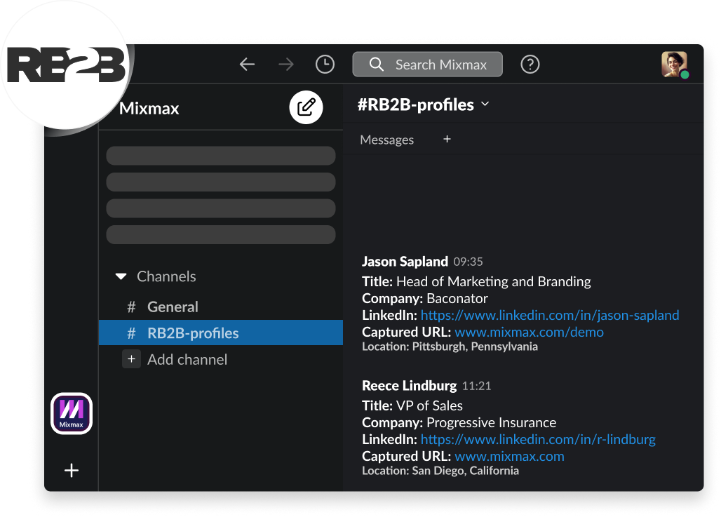 RB2B integration - header