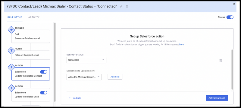 SFDC Rules in Mixmax