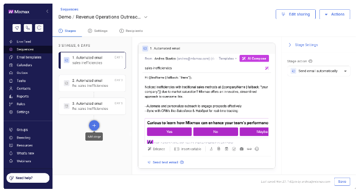 SMS in Sequences
