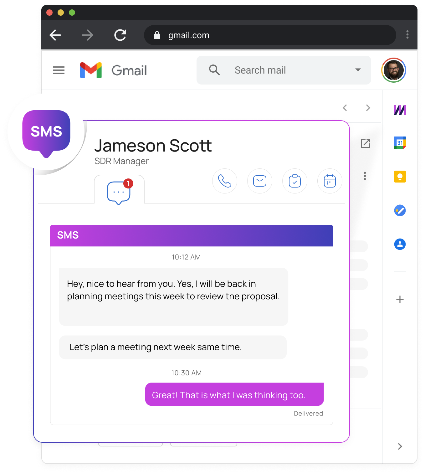 SMS integration - Header