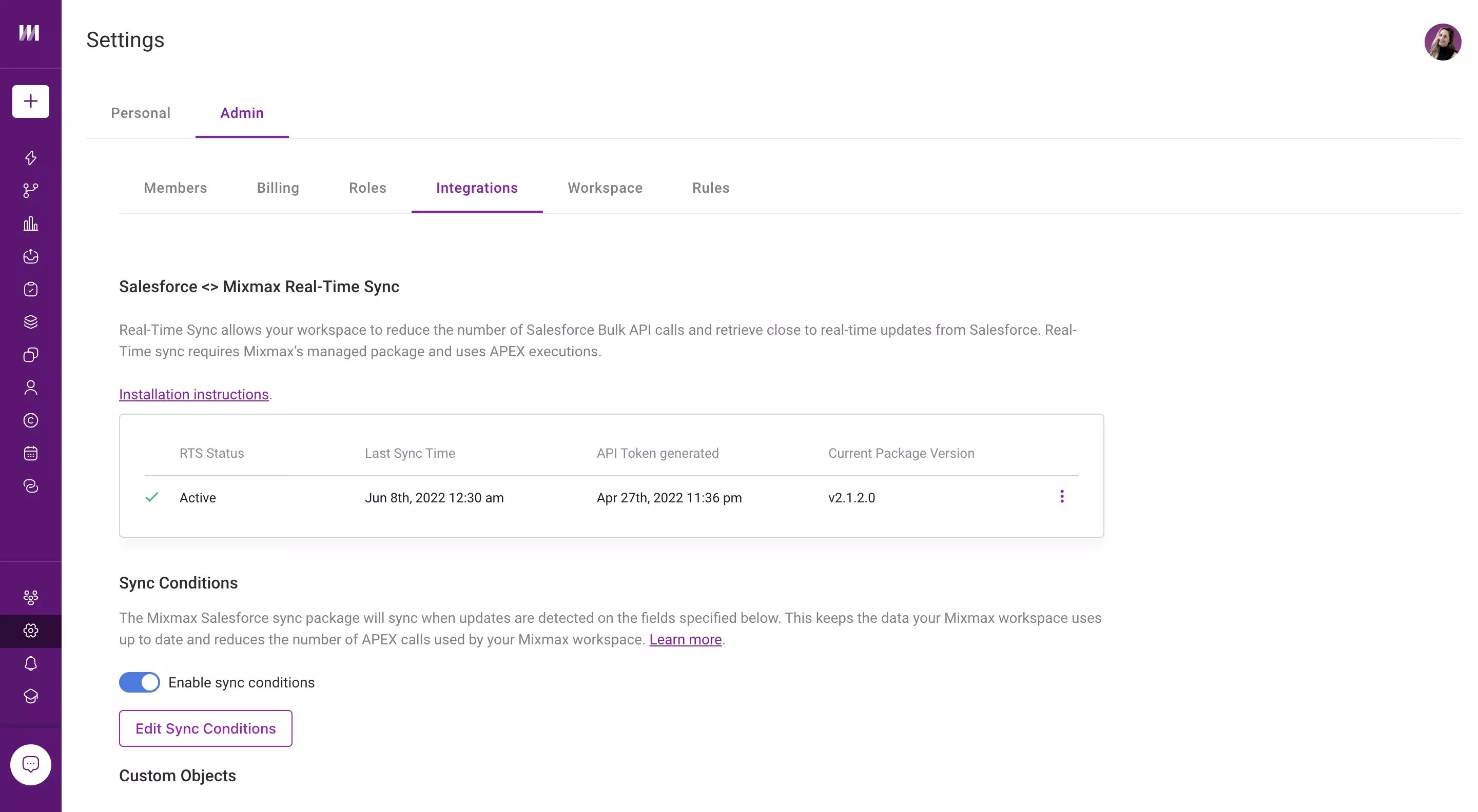 Salesforce <> Mixmax real-time sync