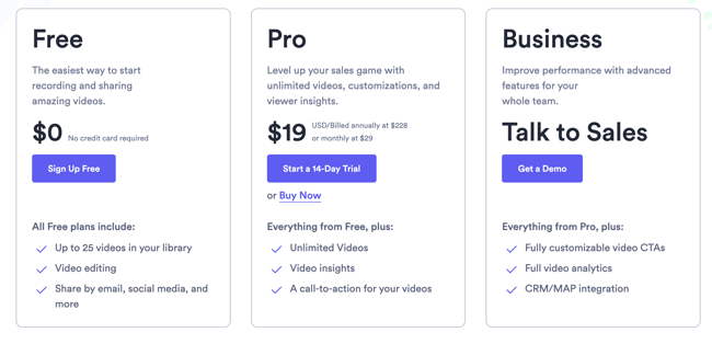 Vidyard pricing