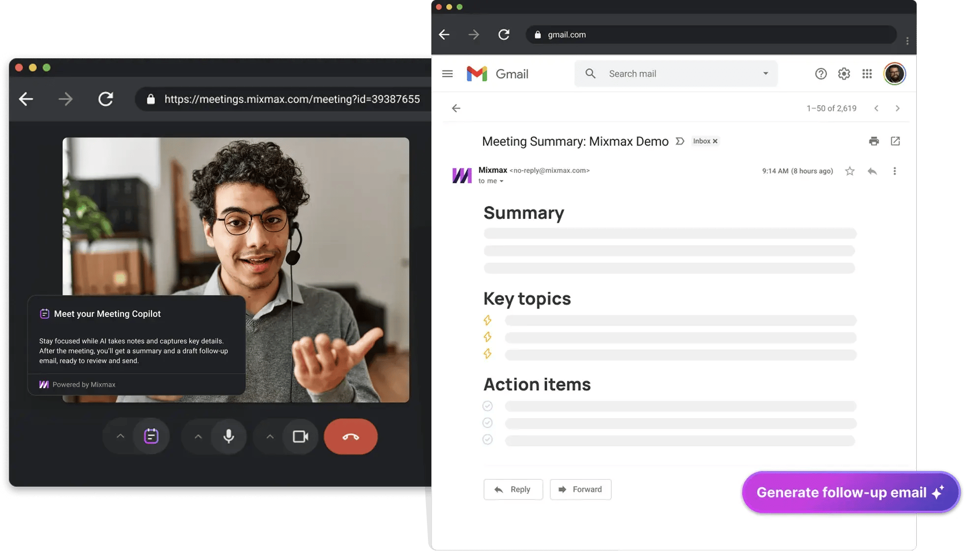 Virality page hero (meeting + summary)