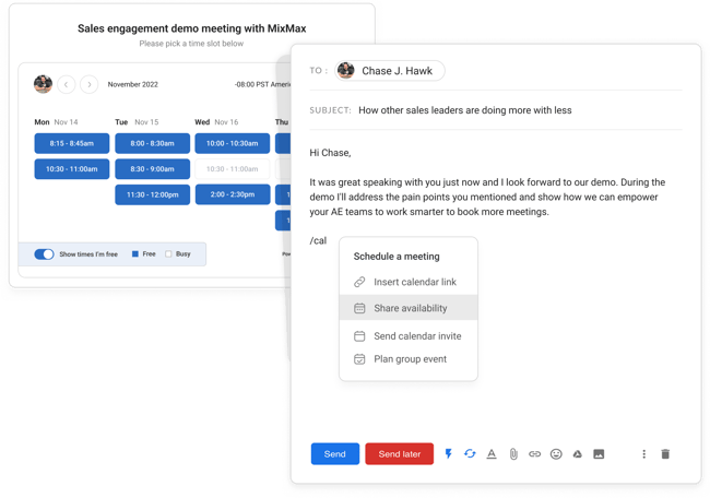 Zoom integrations - share availability