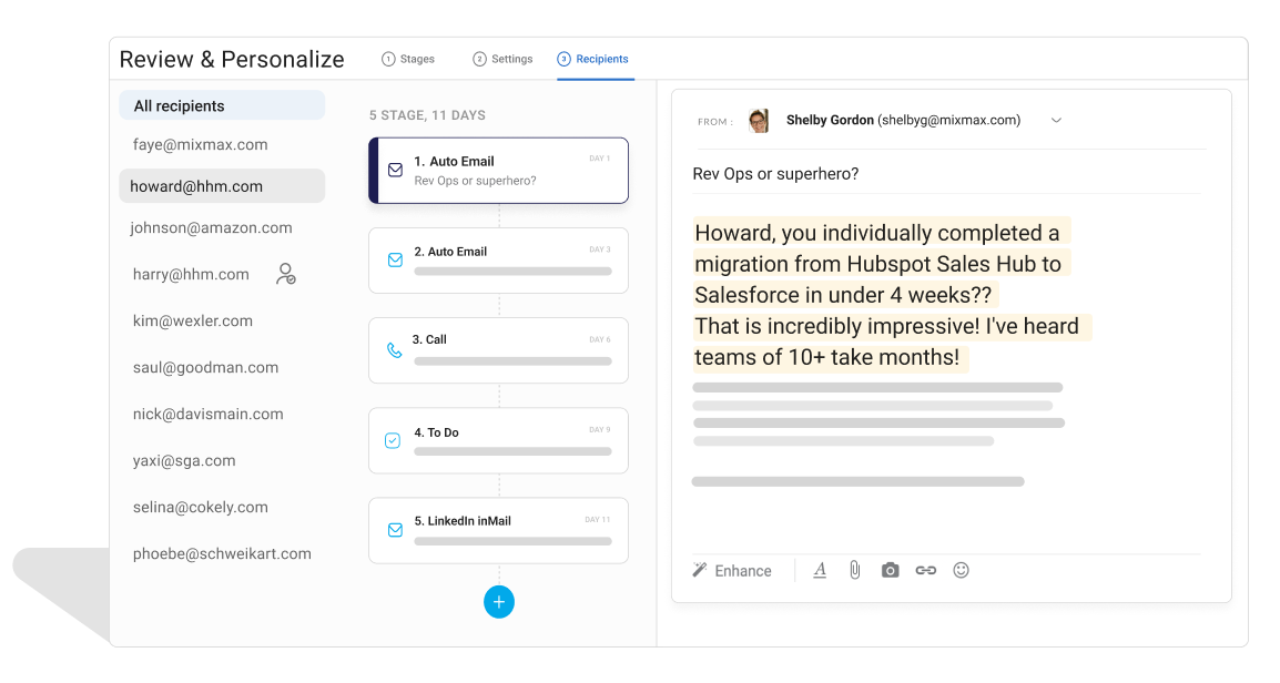 Sales Engagement Features | Mixmax