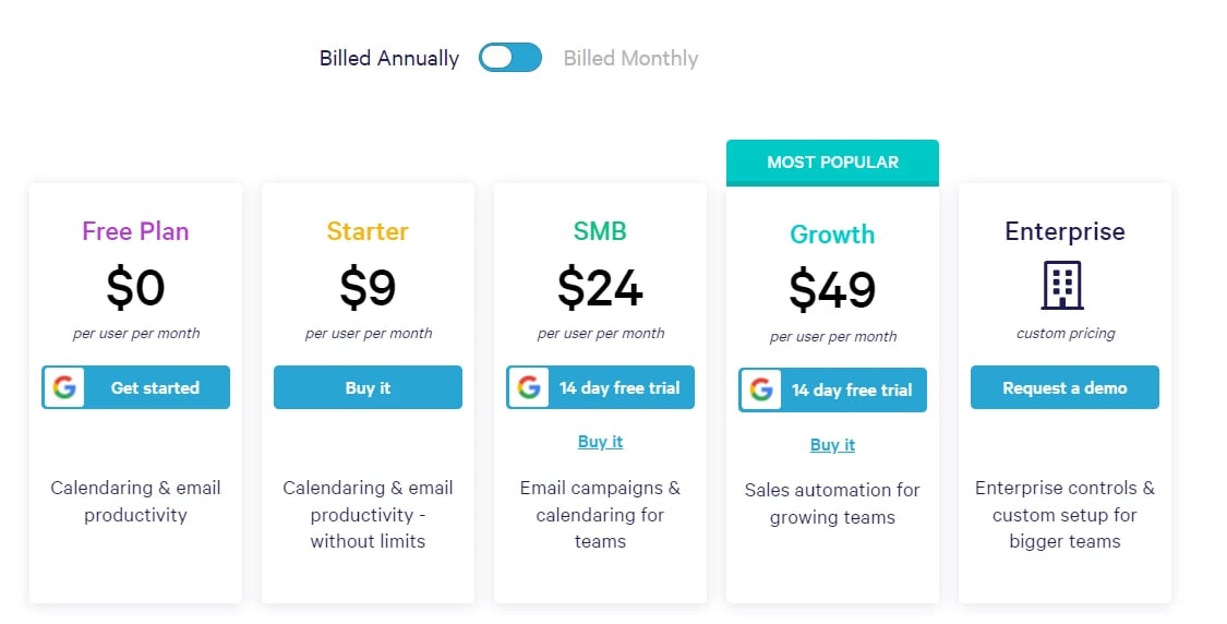  Mixmax annual pricing plans 