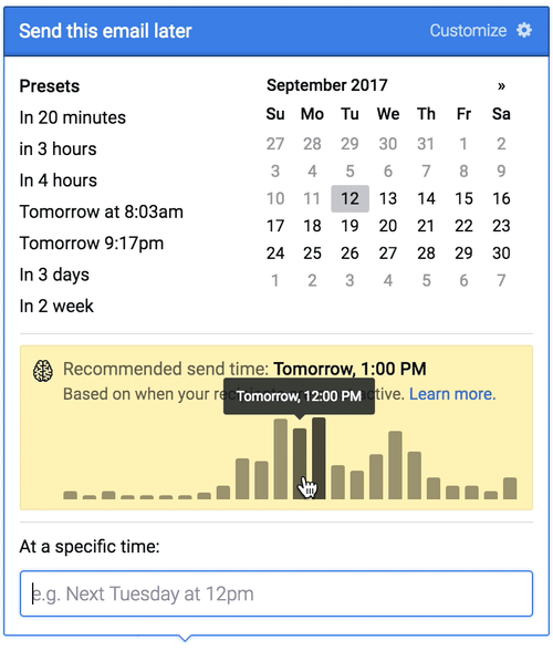 Mixmax recommended send times