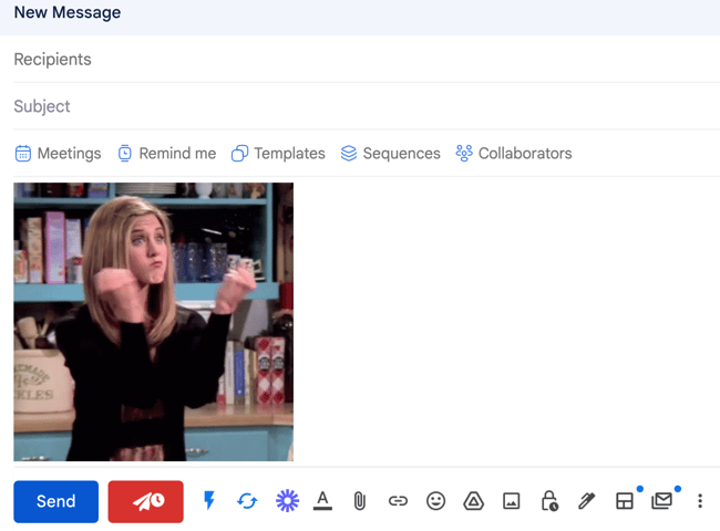 Mixmax giphy feature